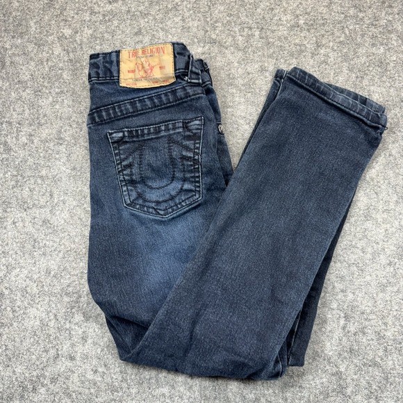 True Religion Geno Relaxed Slim Jeans Boys 8 Stretch Blue Adjustable waist - Picture 1 of 13
